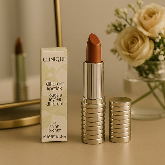 Clinique Different Lipstick Think Bronze #51 Discontinued Shade NIB 0.14oz - Picture 1 of 9